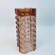 Large pink glass vase in Art Deco style