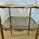 Two-tier side table with smoked glass top, Hollywood Regency