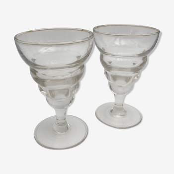 2 verres apéritif vintage 1950