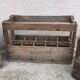 Lot of 4 vintage old wooden bottle racks