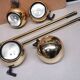 4 large golden ball spots, space age 60 70's. concord wall light on rails