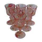 6 verres rose à Liqueur Arcoroc Rosaline