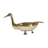 Zoomorphic cut brass bird 70s