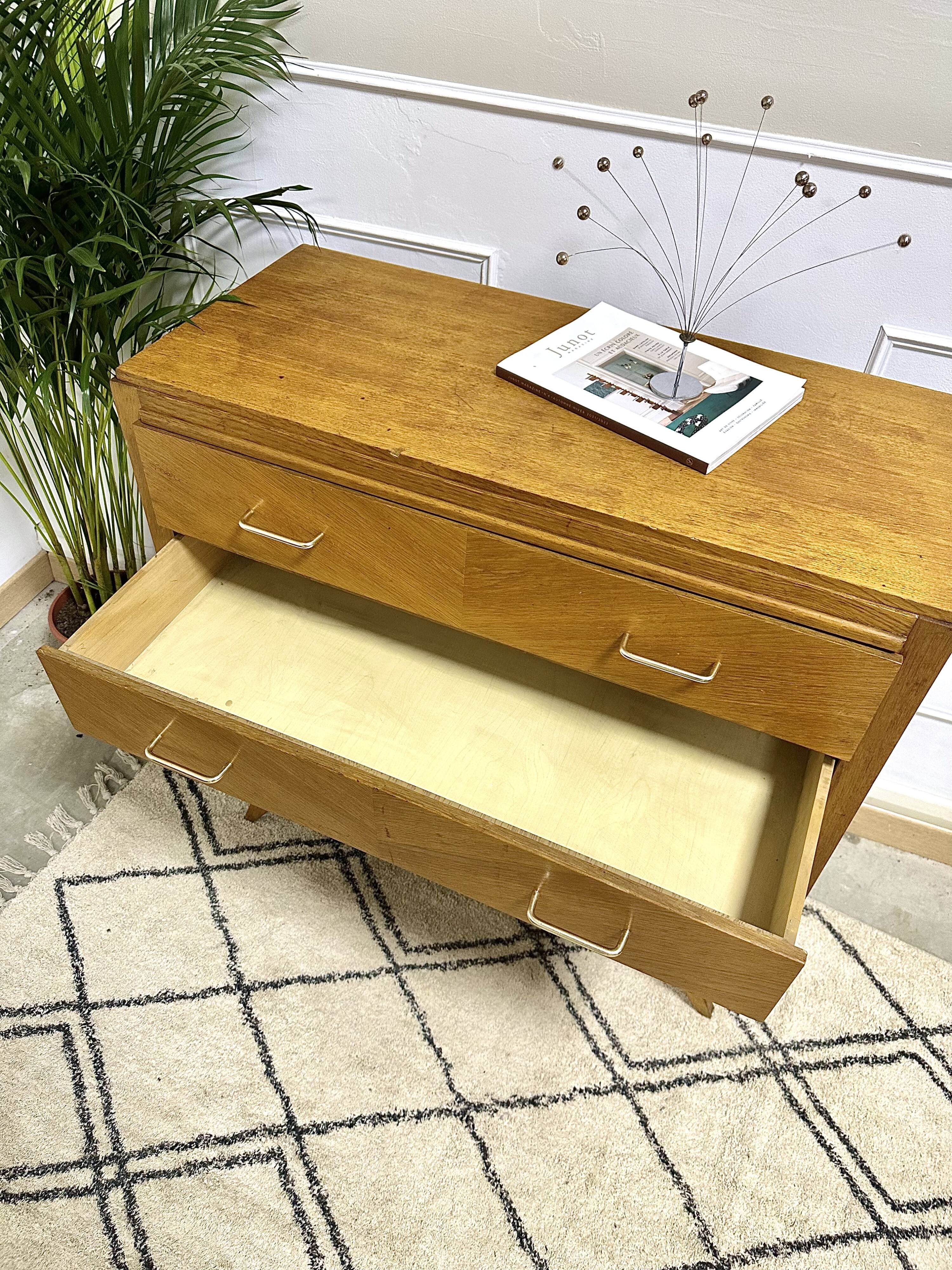 Vintage chest of drawers compass feet