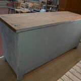 Original 1950s gray patinated 9-drawer craft cabinet