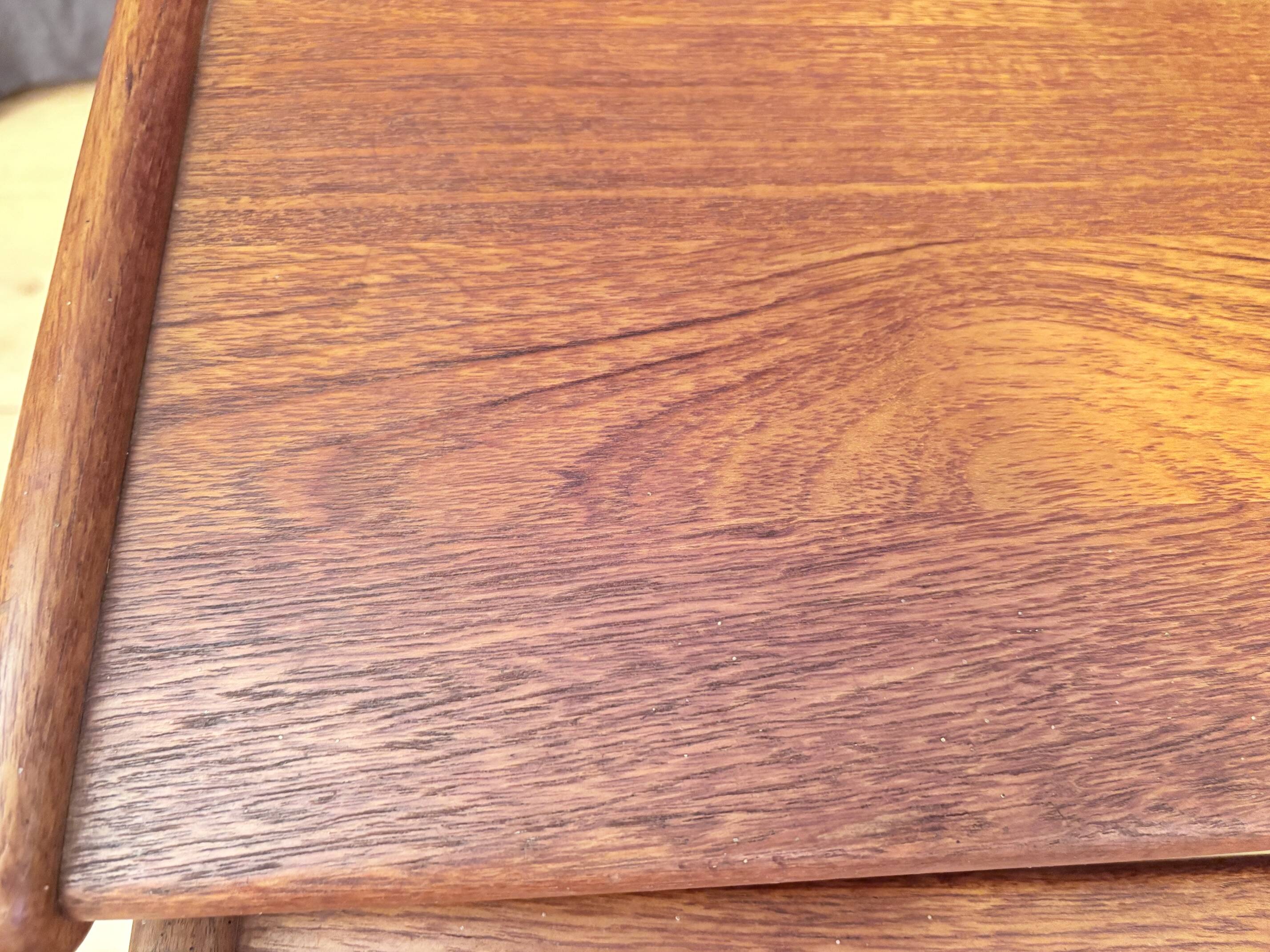 Set of three teak tables, Denmark, 1960s