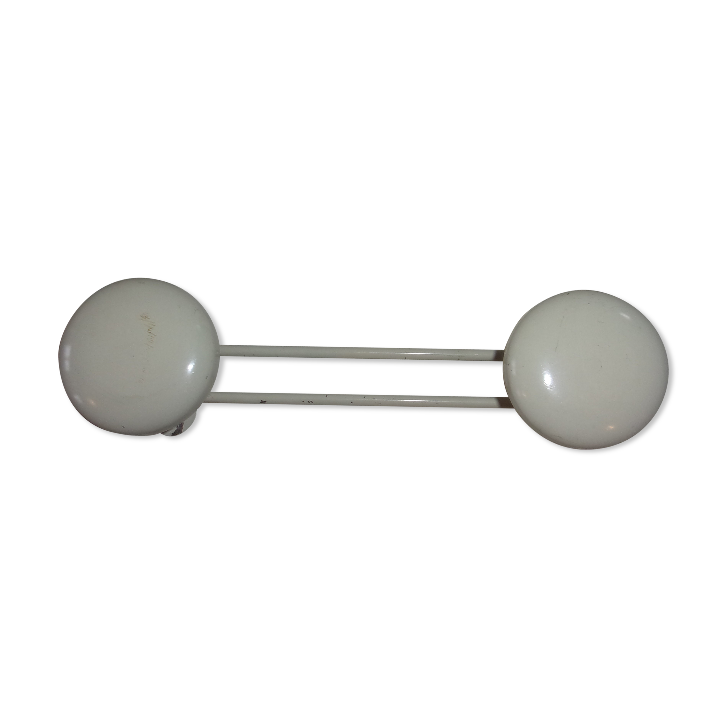 Old coat rack 2 metal hooks