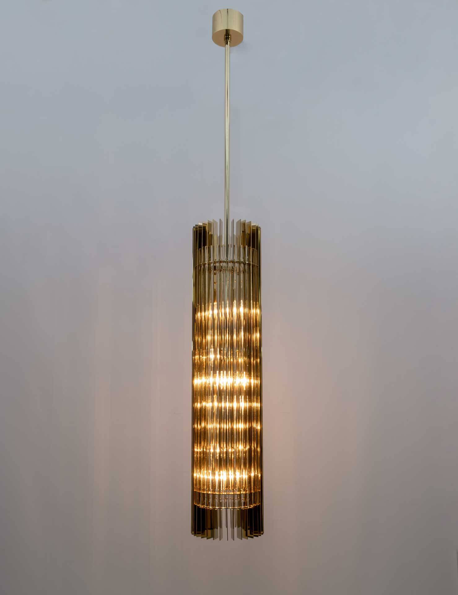 Romani Saccati for Gucci Brass Crystal Murano Pendant by Studio Design