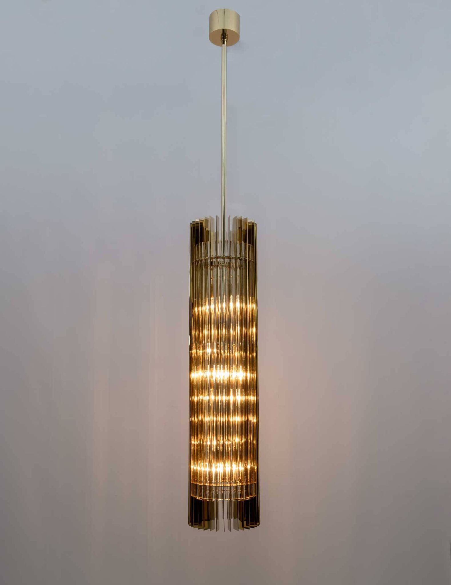 Romani Saccati for Gucci Brass Crystal Murano Pendant by Studio Design