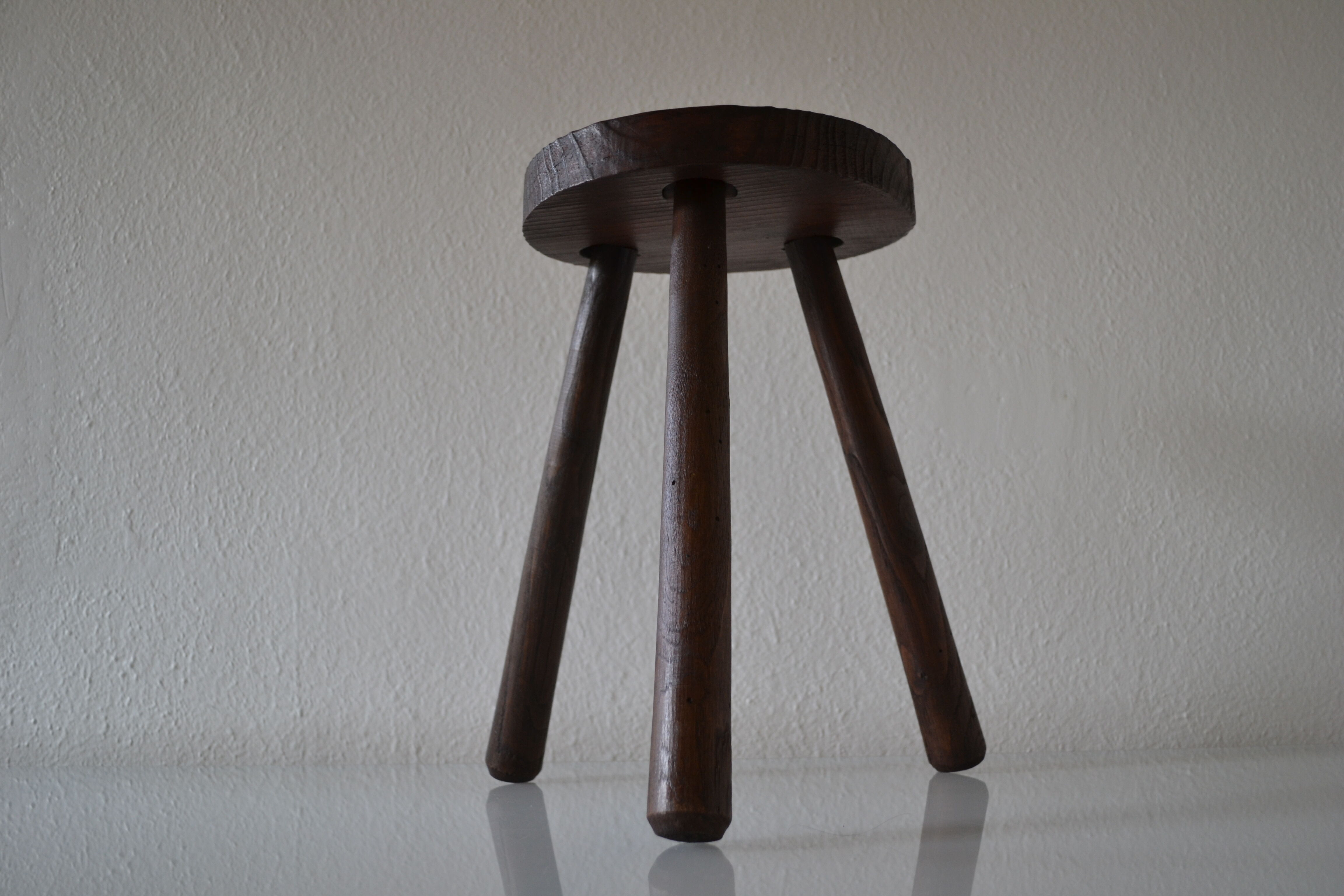 Brutalist modernist tripod stool 1950