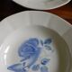 6 hollow plates Digoin Sarreguemines / Pattern Blue Roses