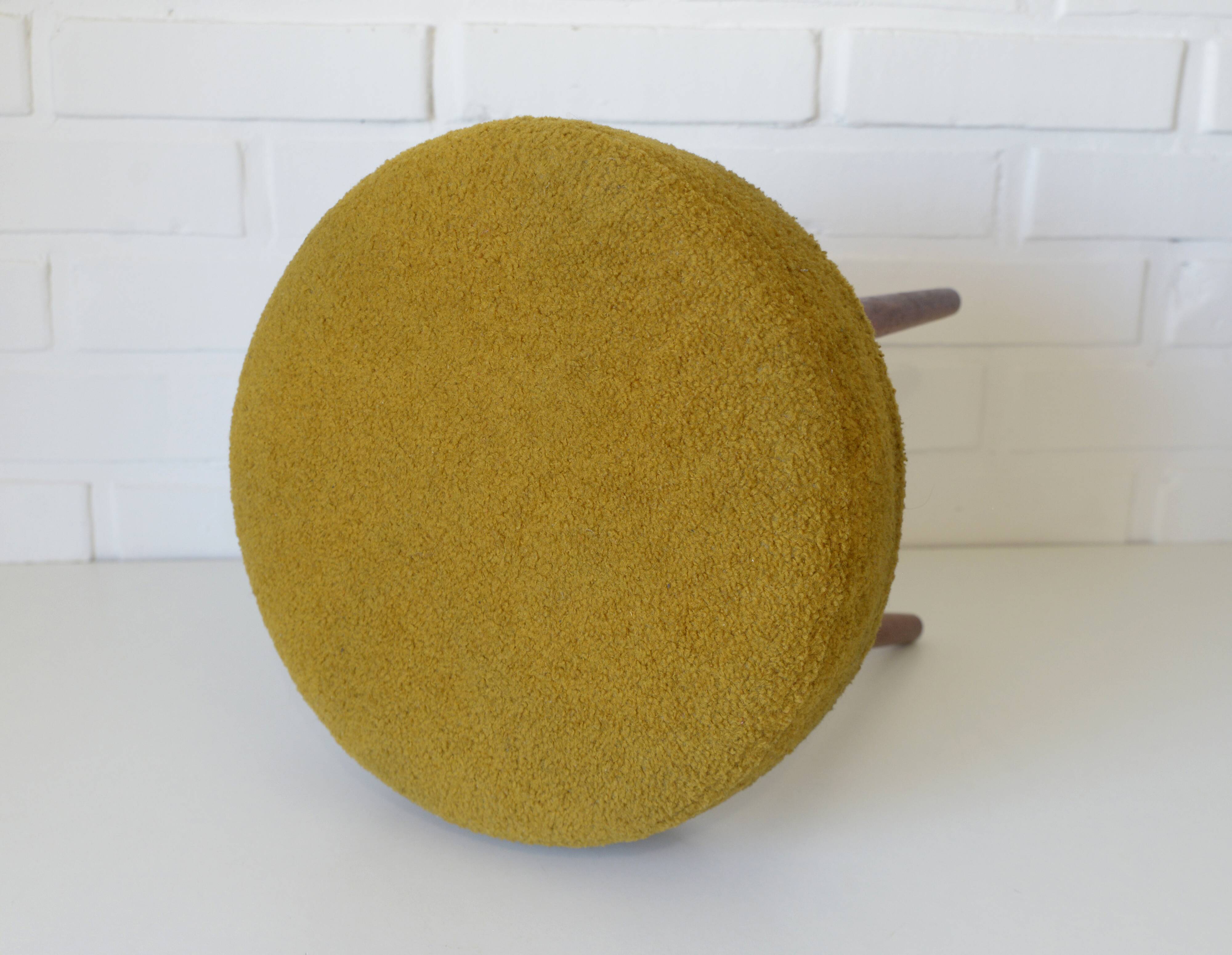 Vintage Space Age Stool: Mid Century Ottoman, Yugoslavia 1960s