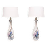 Pair Large Ceramic Table lamps Schoonhoven Plateel 1970s