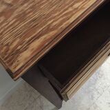 Vintage compass leg bedside cabinet