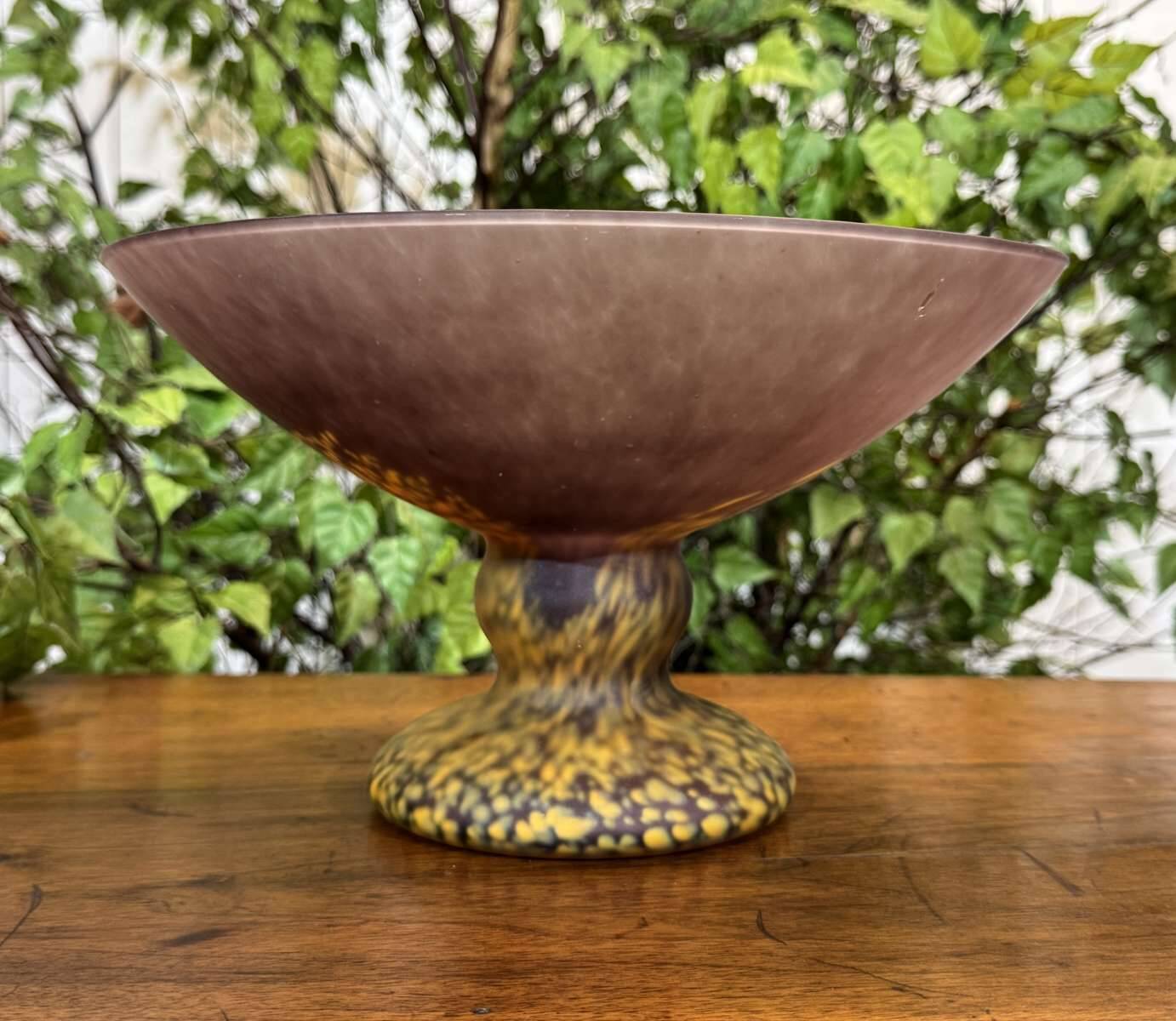 1950s Art Deco style unsigned glass paste bowl