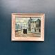 Original Swedish Oil on Panel – "Figures in the Street" by R. Eichburn – Signed – Dated 1936 – Framed – 47 × 39 cm (18.5" × 15.4")