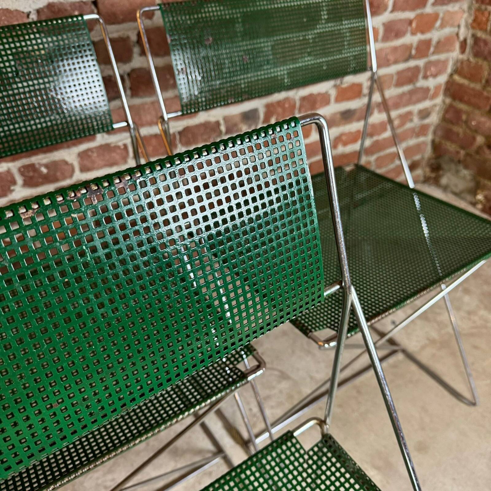 Set of four "X-Line" chairs, Niels Jørgen Haugesen for Magis, Italy, 1977