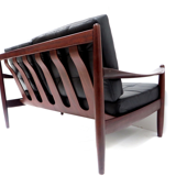 Sofa 2 seater in black leather