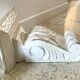 White Patinated Wall Console Shelf
