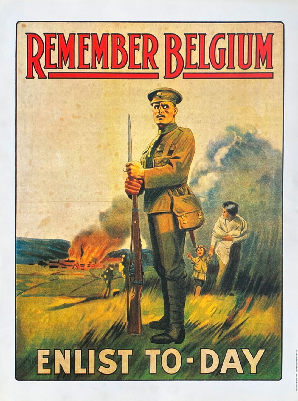 Vintage Remember Belgium poster
