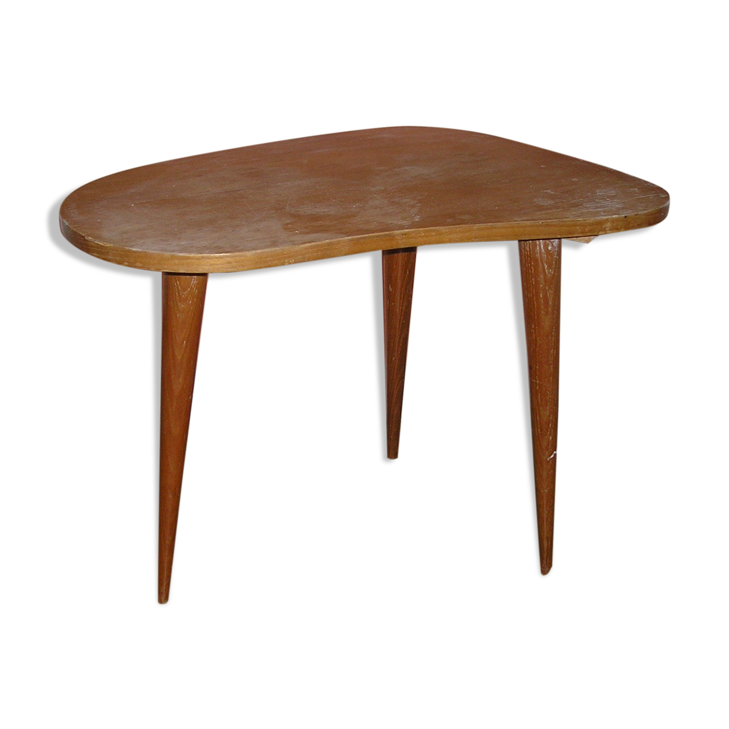 Vintage free-form tripod coffee table 1960/70 with compass feet