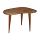 Table basse tripode vintage de forme libre 1960/70 à pieds compas