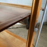 Vintage 1960s folding bar trolley on wheels