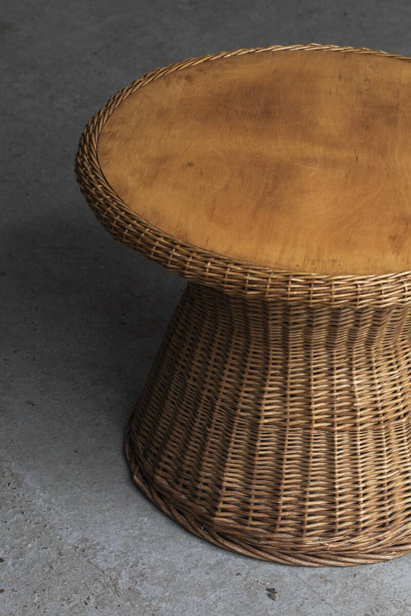Side table, rattan, 1960s