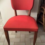 Red skaï chair