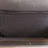 Roche Bobois black leather sofa