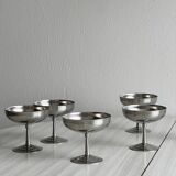 6 coupelles sur pied en inox MAT style Letang Remy