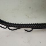 Rearview mirror with black metal frame, 1950