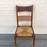 Wood and straw chair