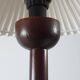 Vintage table in postmodern Art Deco revival with pleated lampshade.