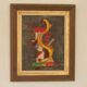 Original mid-century Swedish oil on canvas – “Layers” by Wilhelm Henning – signed & framed – 32 × 39 cm (12.6" × 15.4")