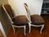 A pair of Louis XV style armchairs in wood and velvet fabrics