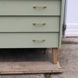 Renovated vintage Scandinavian chest of drawers – Lizard Green Pure & Paint
