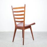 Vintage teak wooden ladder chairs, 1960s