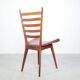 Vintage teak wooden ladder chairs, 1960s