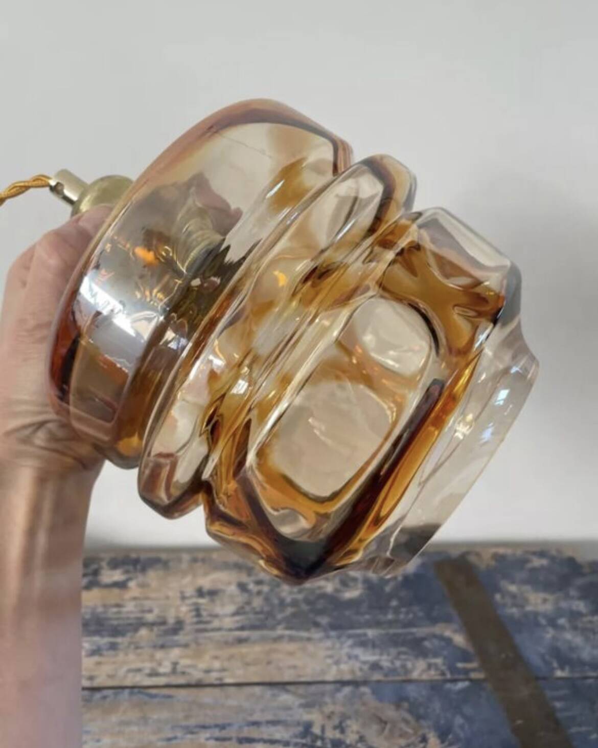 Vintage Murano glass pendant lamp