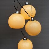 Chandelier 4 glass globes marked Germany Art Deco 1930