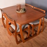 Table à manger extensible et 4 chaises 1960