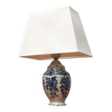 Vintage Dutch Delft blue table lamp by Zenith, Gouda
