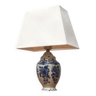 Vintage Dutch Delft blue table lamp by Zenith, Gouda