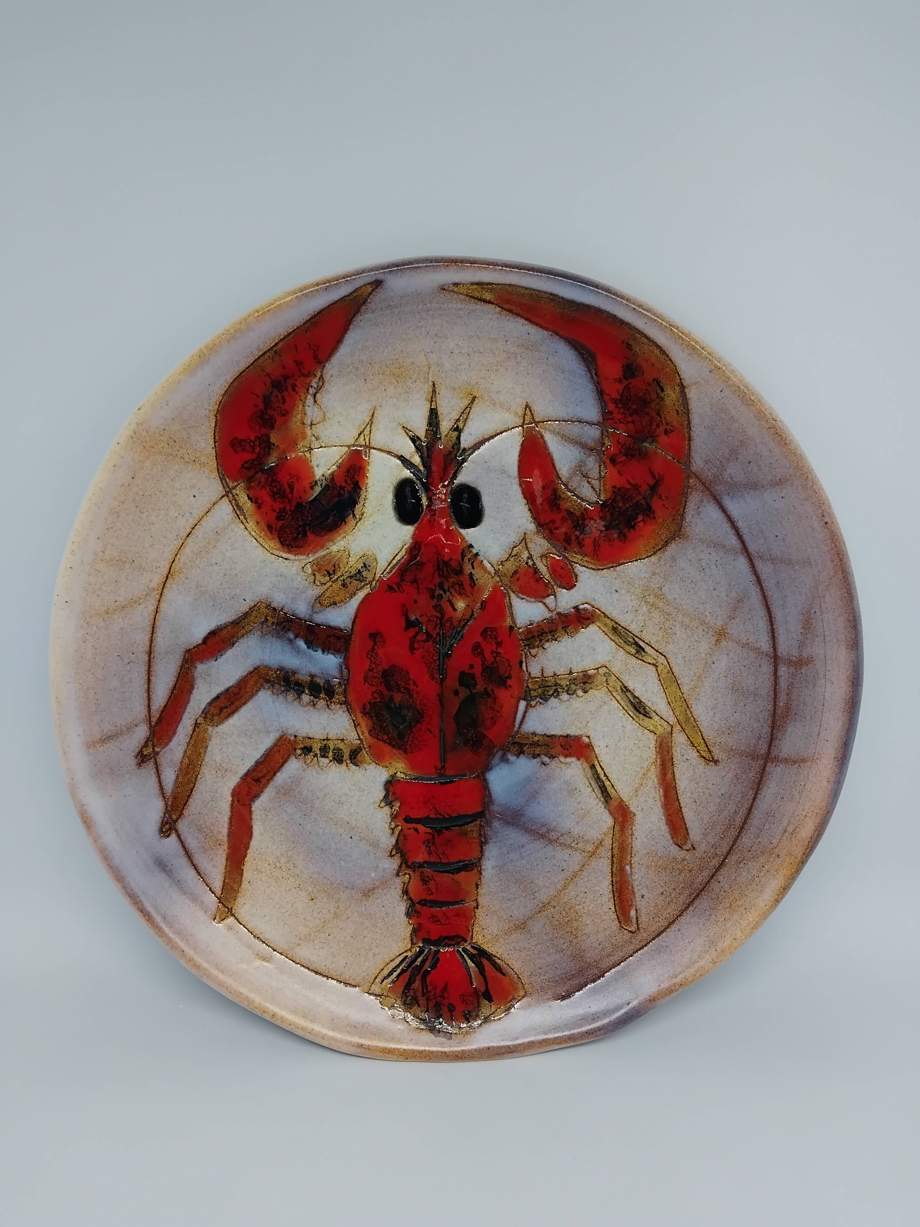 Assiette vintage année 60’. Monique Brenner / Vallauris.