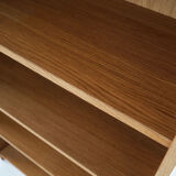 Bookcase with oak veneer scandinavian design from the 70s