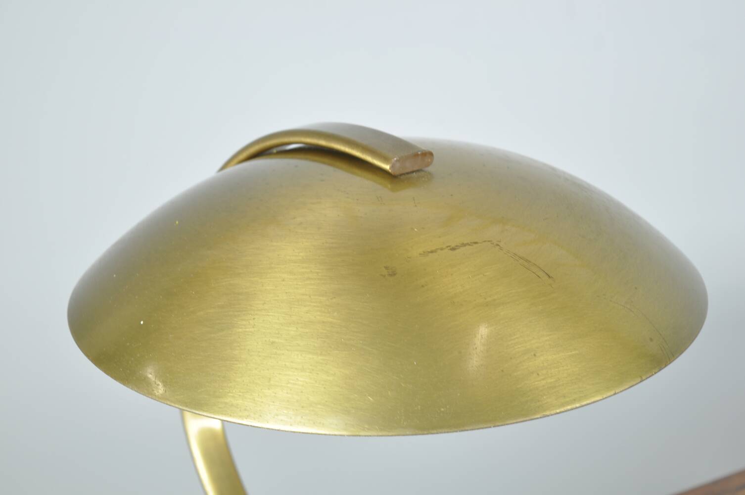 Mid century art deco / bauhaus brass table lamp by egon hillebrand 60s