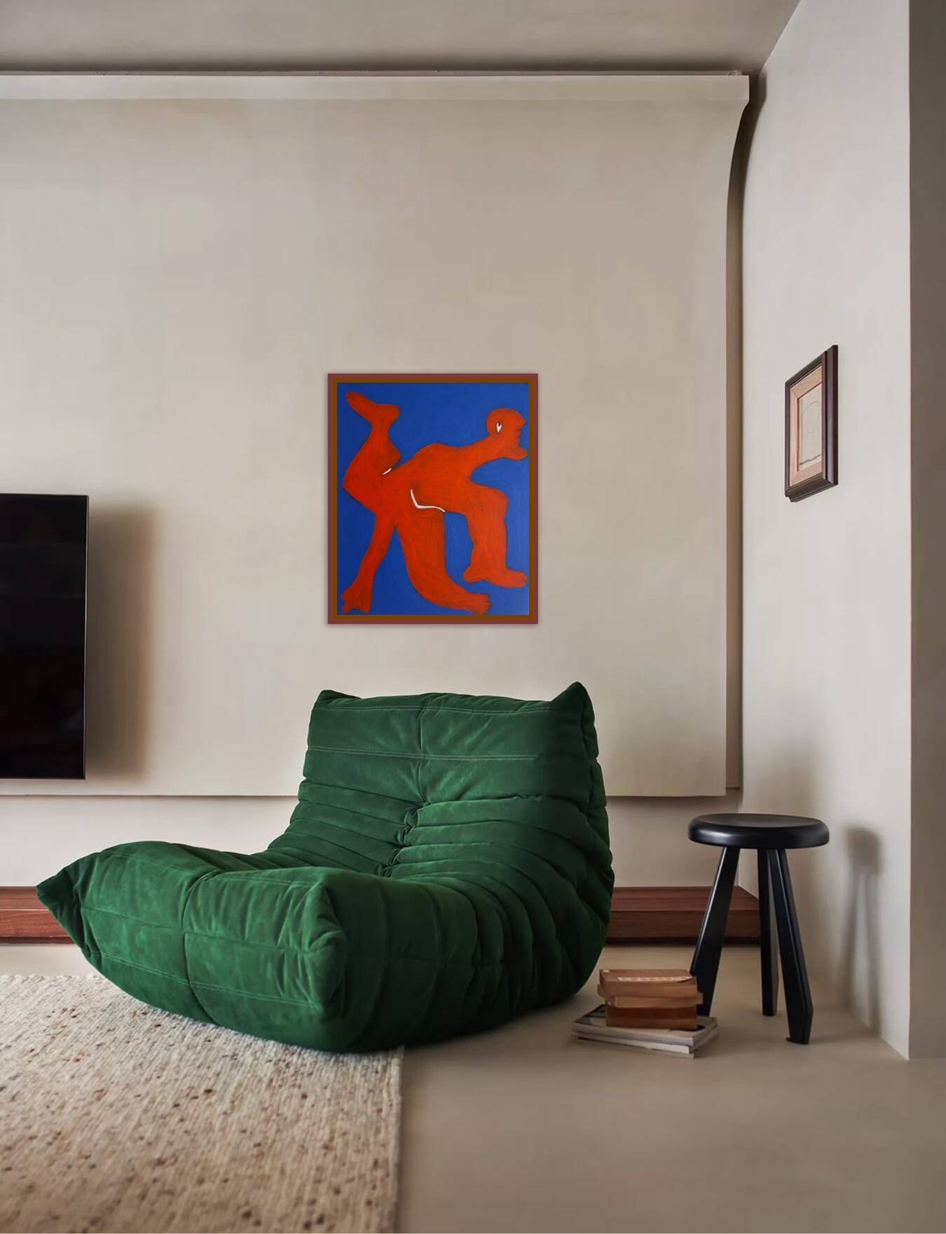 The Orange Man 55x45cm painting on stretched canvas by Bodasca