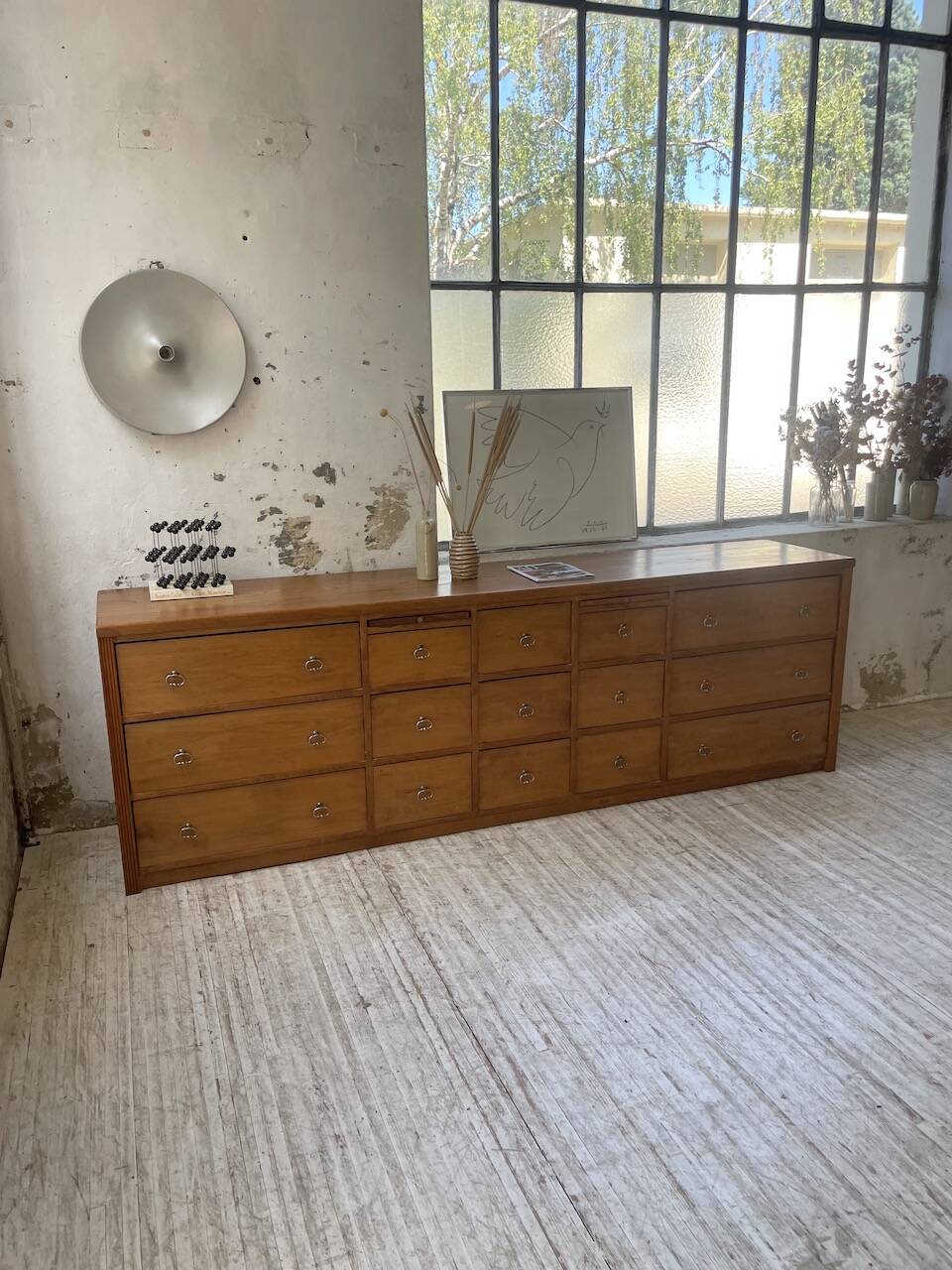XXL golden oak craft furniture from the 50s