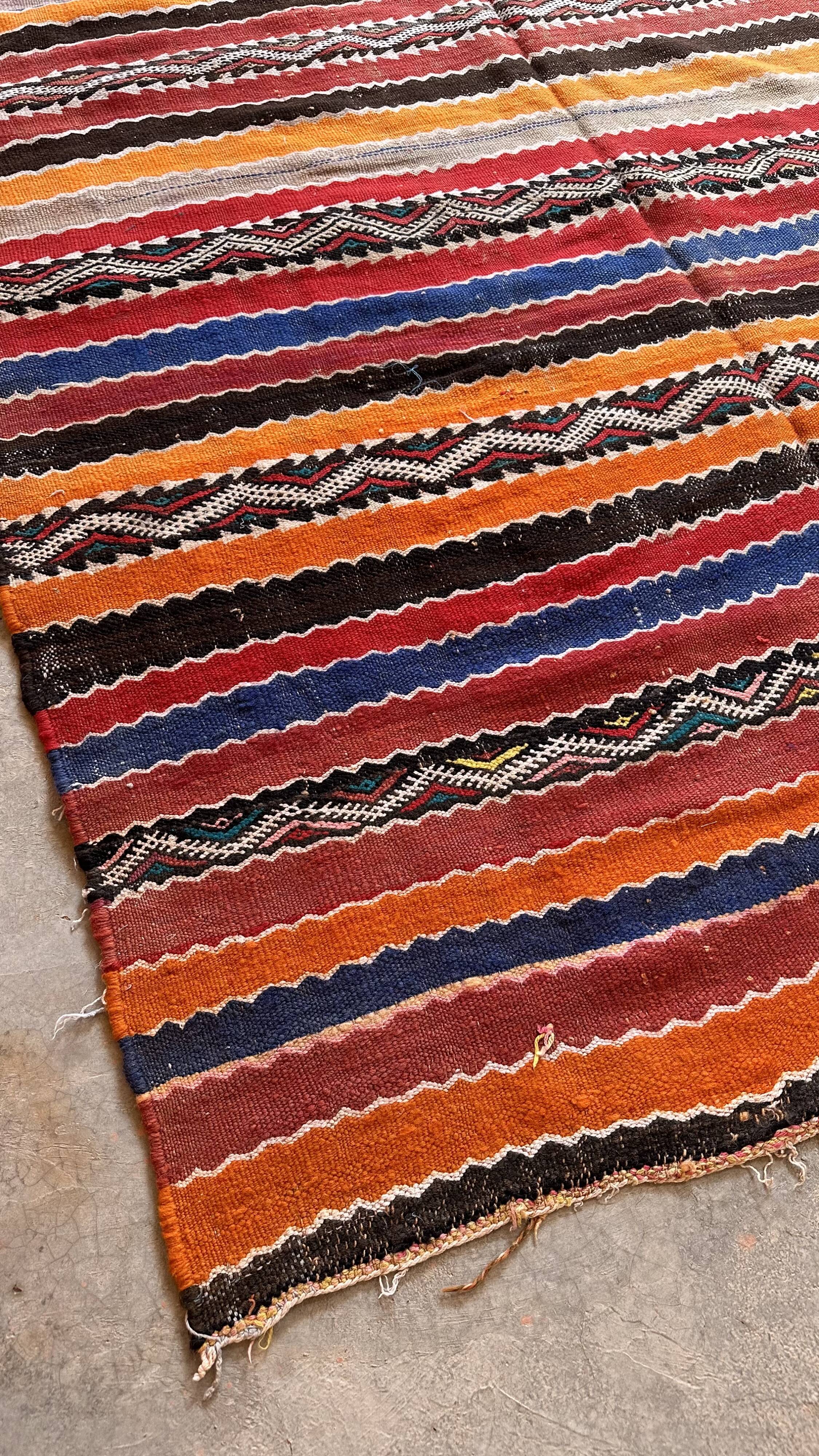 Moroccan kilim zayan rug - 280 x 152 cm